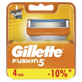 GILLETTE Сменные кассеты для бритья FUSION (4 шт) *20