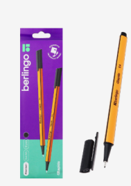 Ручка капиллярная Berlingo "Rapido" 0.4мм, трехгранная, черная 3609709