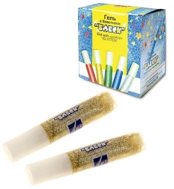 Гель " Луч " Блеск Золото с блестками 5мл