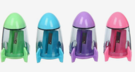 Точилка МИКС с контейнером Ракета, с ластиком   6987882