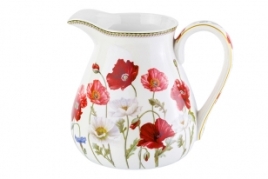 Кувшин 1,2 л 17*13,5*15 см "Маки" NEW BONE CHINA