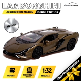 Машина металлическая LAMBORGHINI Sian FKP 37, 1:32, открываются двери, инерция, цвет зеленый 9170905
