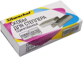 Скобы для степлера " Silwerhof " № 10, цинковое покрытие, 1000шт