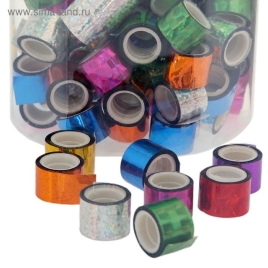 Клейкая лента голографическая 12мм*2м МИКС 2422737