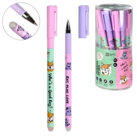 Ручка пиши-стирай гелевая " Феникс " Животные синяя 0,5мм, в пластиковой тубе