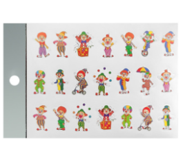 Наклейки " KWELT " А6 Клоуны, без отделки, 10323010/270624/5010035