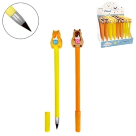 Карандаш вечный " KWELT " HB, Capybara, корпус-пластиковый, прорезиненный наконечник- капибара, ассо