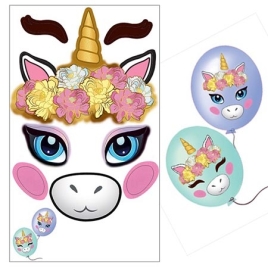 Наклейка " Праздник " 903 А6 Единорог- для надувных шаров