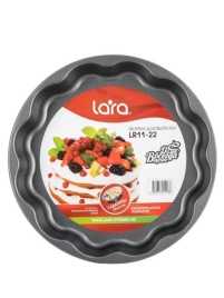 LR11-22 Форма для выпечки LARA (Круглая) 25х4  углеродистая сталь, антипригарное, до 250°, 10317120/