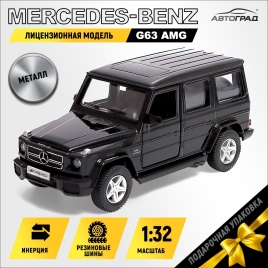 Машина металлическая MERCEDES-BENZ G63 AMG, 1:32, инерция, цвет черный   7152967