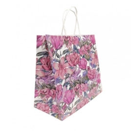 Пакет бумажный " ПЗБМ " 35*26*15см Цветочный узор, крученые ручки