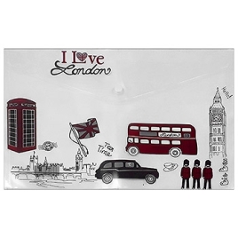 Папка на кнопке А4 " KWELT " Лондон 0,18мм