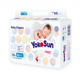 Подгузники YokoSun Comfort NB (2-5кг) №34 уп8