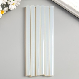 Клей для клеевого пистолета в стержнях прозрачный d=1,1 см набор 6 шт 1366273