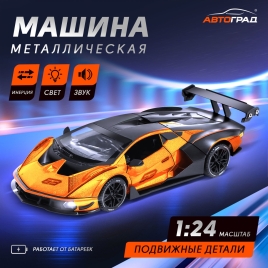 Машина металлическая «Купе», 1:24, открываются двери, капот, багажник, инерция, цвет оранж   9483701