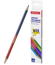 Карандаши двухсторонние 12цв*6шт ErichKrause Basic  трехгранные 50530 4716413