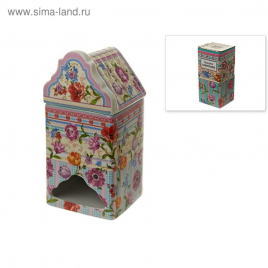 Банка РАЗНОЦВЕТНЫЕ ТЮЛЬПАНЫ д/чайн. пакетиков 9*8*19см (под. упак.) 1980516