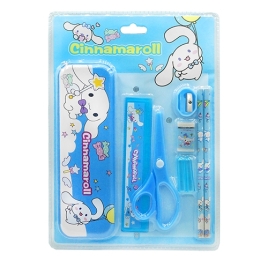 Набор канцелярский " KWELT " Cinnamaroll, 9 предметов: пенал металлический 205*65*15мм - 1шт, каранд