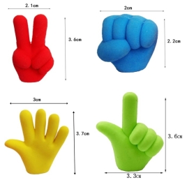 Ластик фигурный Жесты МИКС, насадка на карандаш 1267665