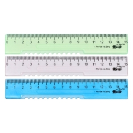 Линейка 15 см ДЛЯ ПЕРВОКЛАССНИКА Calligrata пластиковая 6255137