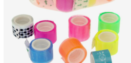 Клейкая лента цветная 12мм* 2м МИКС 2422738