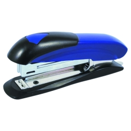 Степлер №10 на 12л " Attomex " 55скоб пластиковый, металлический антистеплер, сине-черный, картонная