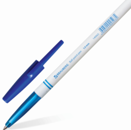 Ручка шариковая BRAUBERG, стержень синий 1мм 140662 3343327