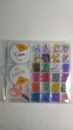 Набор бисера 24цв + леска/ножницы