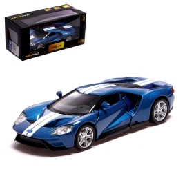 Машина металлическая FORD GT, 1:32, инерция, открываются двери, цвет синий   7335827