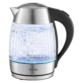 Чайник Centek CT-0011 стекло 1.8л, 2200Вт, LED индикатор, Защита от перегрева, Фильтр от накипи.