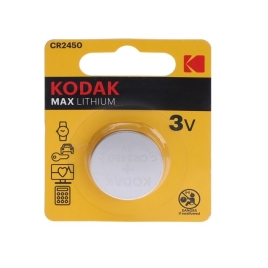 Батарейка литиевая Kodak Max, CR2450-1BL, 3В, блистер, 1 шт. 9336784