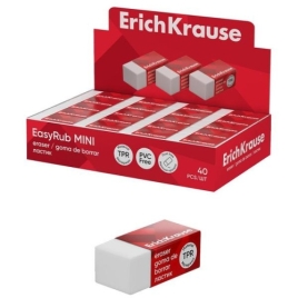 Ластик " Erich Krause " EasyRub Mini 32*15*12мм, белый, прямоугольный, индивидуальный штрихкод, в ди