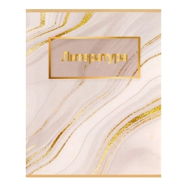 Тетрадь предм Мрамор светлый 48л лин Литература, обл мел карт, УФ-лак, блок офсет 9310335