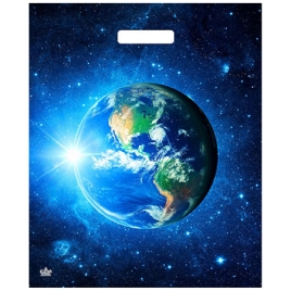 Пакет ПЭ " Миленд " с вырубной ручкой 45*38см Земля