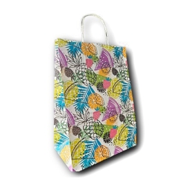 Пакет бумажный " ПЗБМ " 26*35*15см Фрукты, крученые ручки