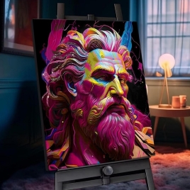 Картина по номерам с кристаллами из хрусталя 40х50 "Посейдон (24 цвета)   SHR0545 10132743