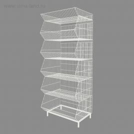 Горка-накопитель из 6ти корзин, 60*45*178, цвет белый 1443395