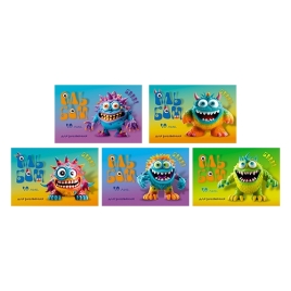 Альбом А4 20л " ПЗБМ " Бууу! (ассорти), на скобе, обложка- ламинированный картон, УФ-лак, блок- офсе