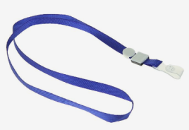 Лента для бейджа ширина-9мм,длина-80см с металл прищепкой ЖЕЛТАЯ 593867