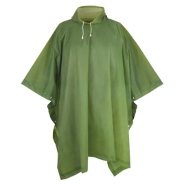 Дождевик " Komfi " 100*127см пончо Eva, 120мк, зеленый с капюшоном