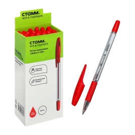 Ручка шариковая СТАММ "Орбита 150" красная, 0,7мм 10708166