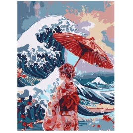 Картина по номерам " Lori " 30*40см Морские волны, состав набора: холст с контуром на подрамнике, кр