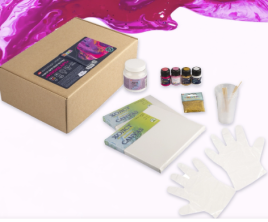 Набор для творчества " Decola " Флюид Арт Магия, в наборе: краски акриловые 20мл- 4шт, медиум 220мл,