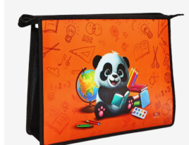 Папка д/тетрадей А4 молния сверху пластик ПМ-А4-29 Calligrata унив "Панда" 10128079