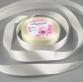 Лента атласная №02 20мм*25±1ярд(23м±1м) сливочный АУ 1218241