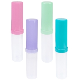 Пенал-тубус "Стандарт плюс" цвета пастельные МИКС прозрачный+цвет.непрозрачный ПН-0491 9517530