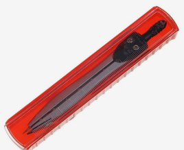 Циркуль металлический 115мм в пластиковом пенале крышка линейка CALLIGRATA 1269066