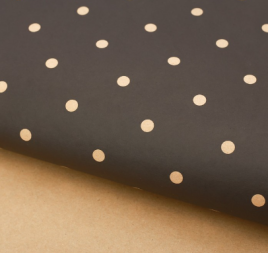 Бумага крафт «Чёрный горошек», 50 х 70 см 2771486