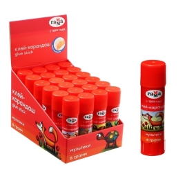 Клей-карандаш PVP  8г Гамма "Мультики" 9838514