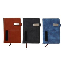 Ежедневник недатированный А5, 140 л, клетка,с хлястиком,с карманом , обложка ПВХ МИКС 9630404